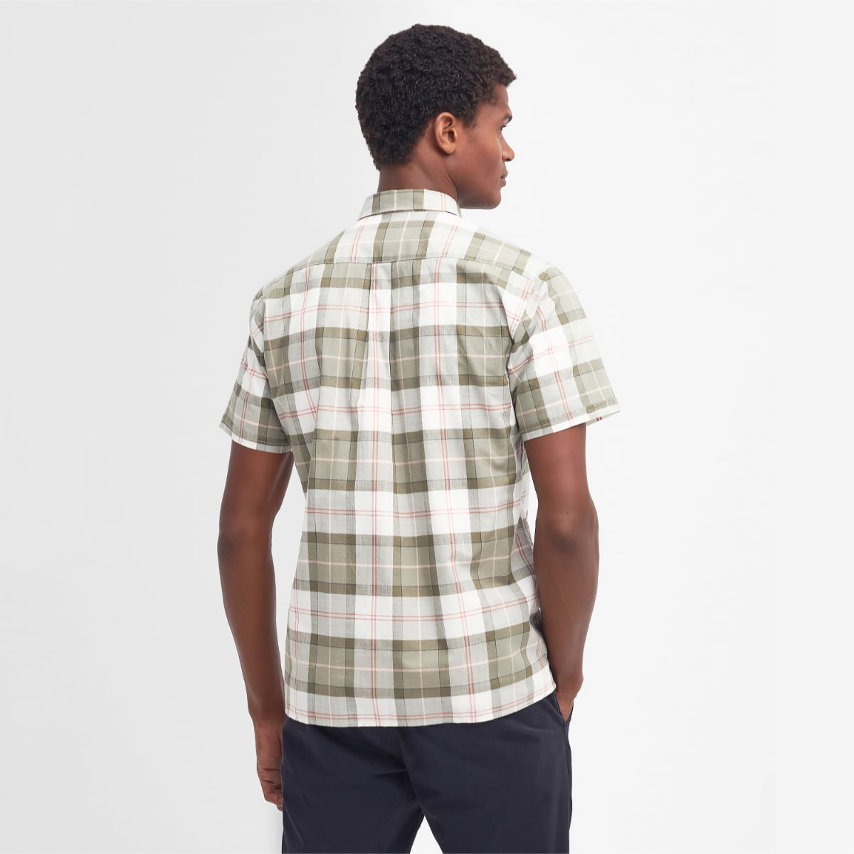 Barbour Gordon Short Sleeve Tailored Fit Men's Shirt | Glenmore Olive