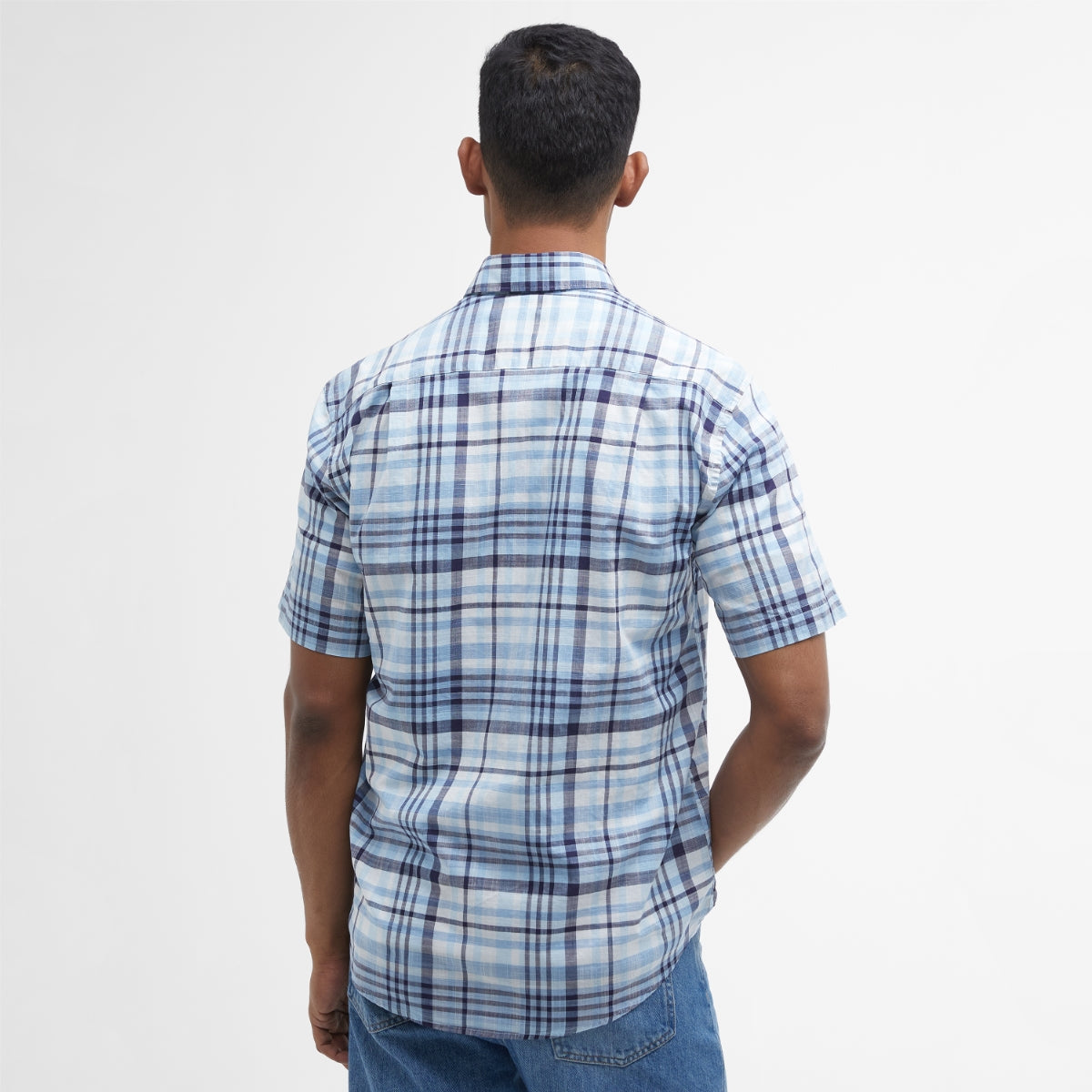 Barbour Hartley Short-Sleeved Regular Fit Men's Shirt | Sky