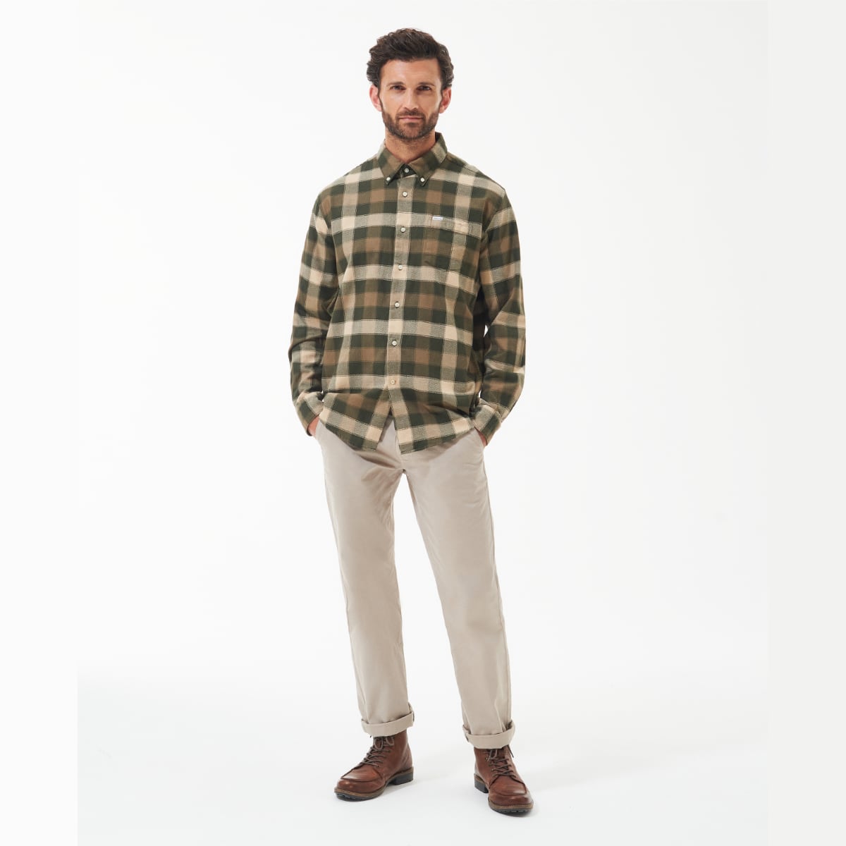 Barbour Damfield Regular Fit Shirt | Olive