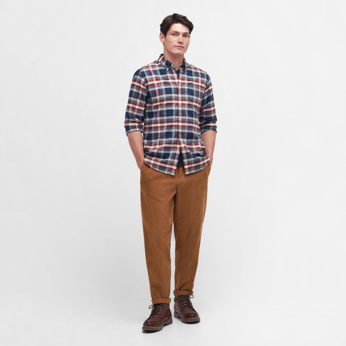 Barbour Bowmont Tailored Fit Men's Shirt | Fired Brick