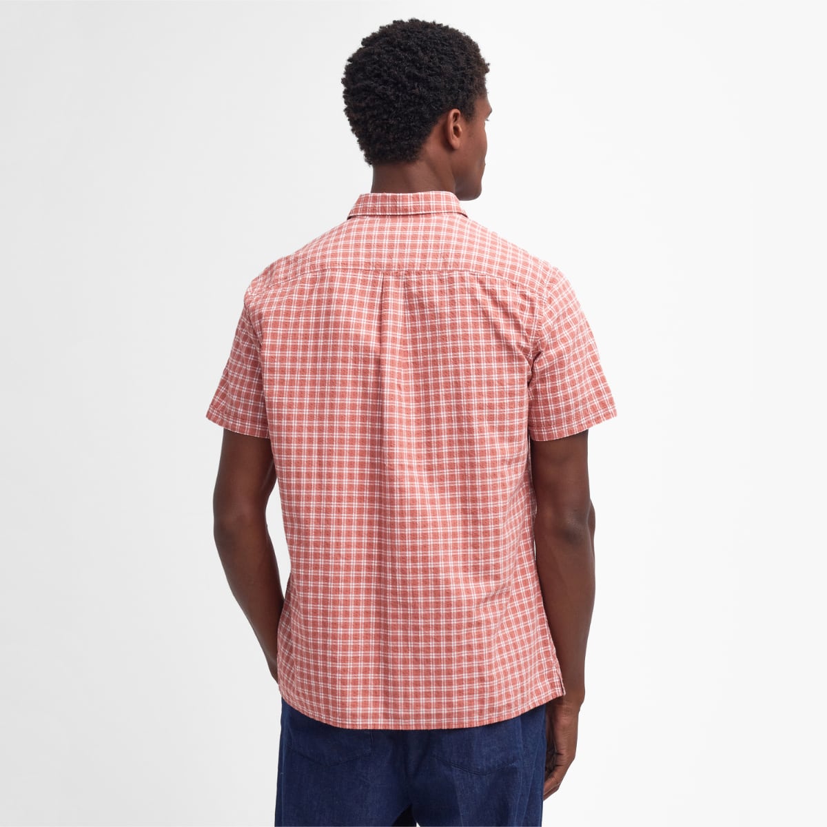 Barbour Tristan Short Sleeve Regular Fit Men's Shirt | Pink Clay