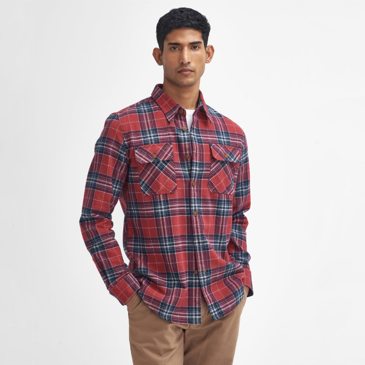 Barbour Allenhill Tailored Fit Men's Shirt Highland Red