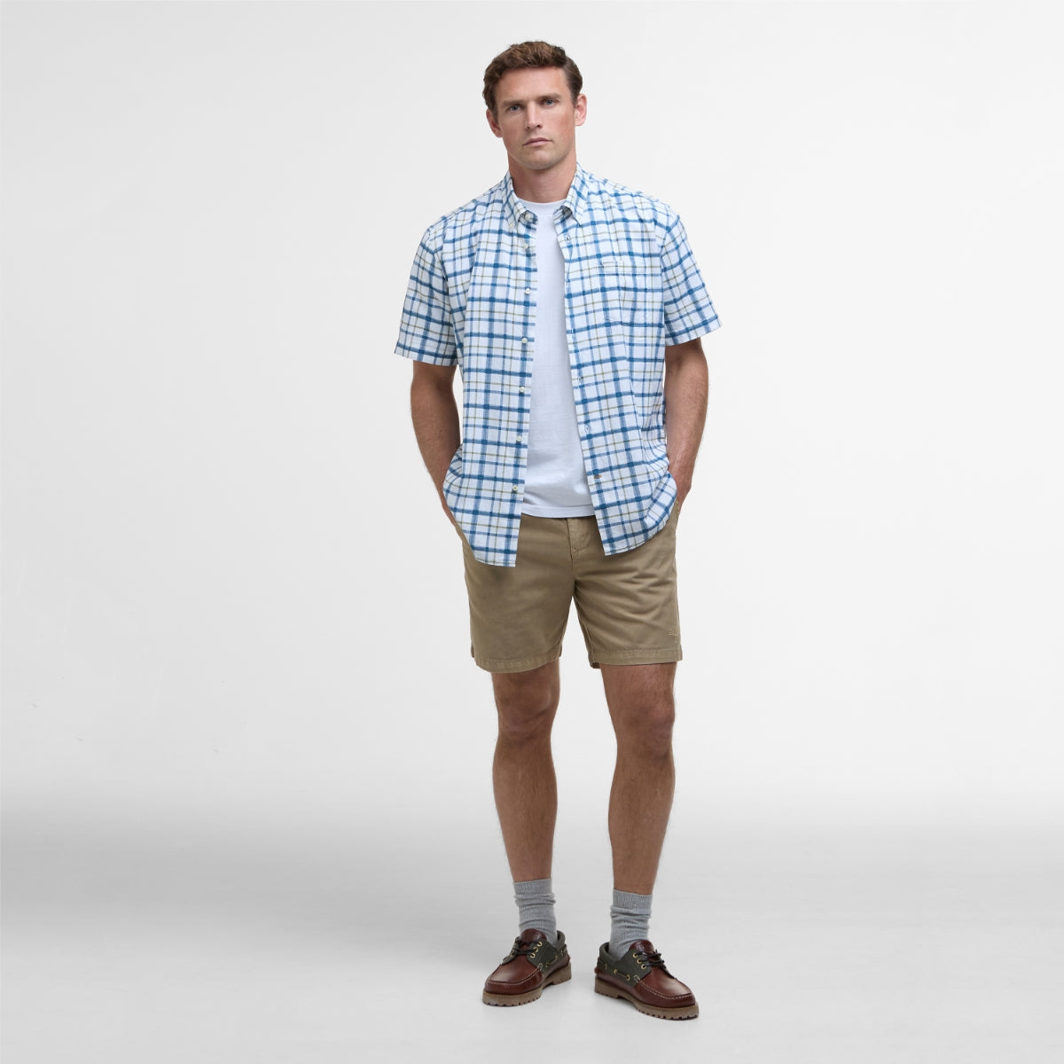 Barbour Glover Short-Sleeved Regular Fit Men's Shirt | Navy