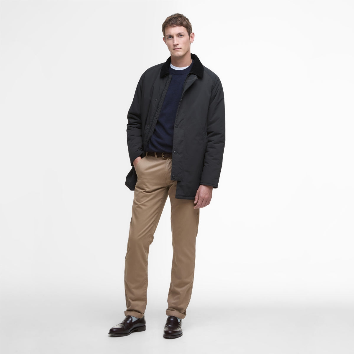 Barbour Winter Wadded Showerproof Men's Mac | Black