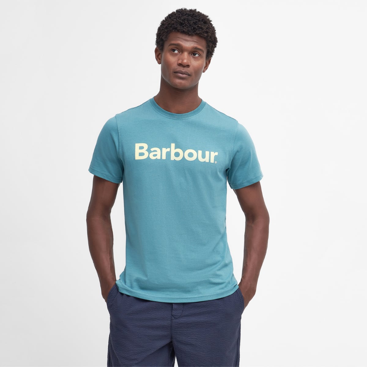 Barbour Men's Logo T-Shirt | Brittany Blue