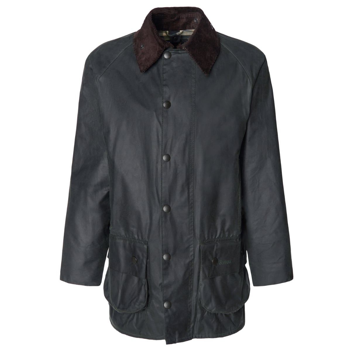 Barbour Classic Beaufort full-length front view with game pocket