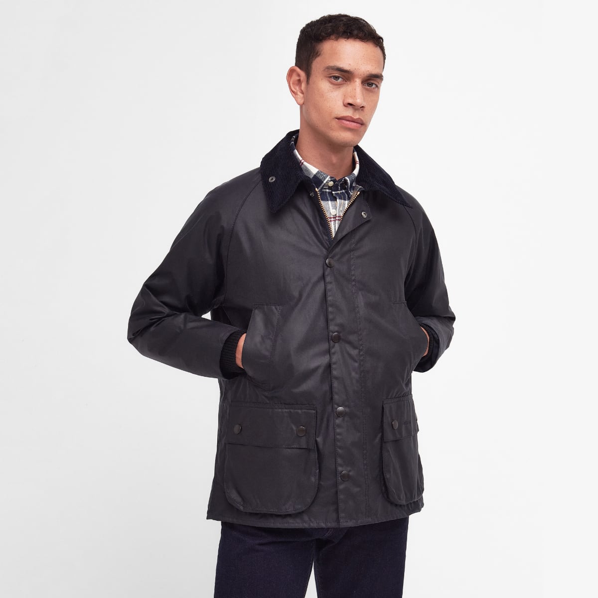Barbour Bedale Men's Waxed Jacket – Navy Allweathers UK
