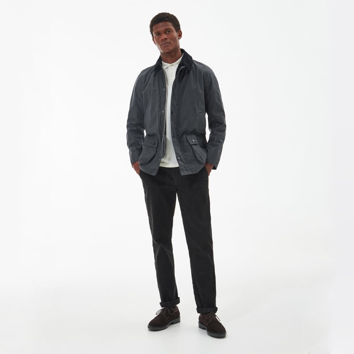 Barbour Ashby Men's Waxed Jacket | Grey