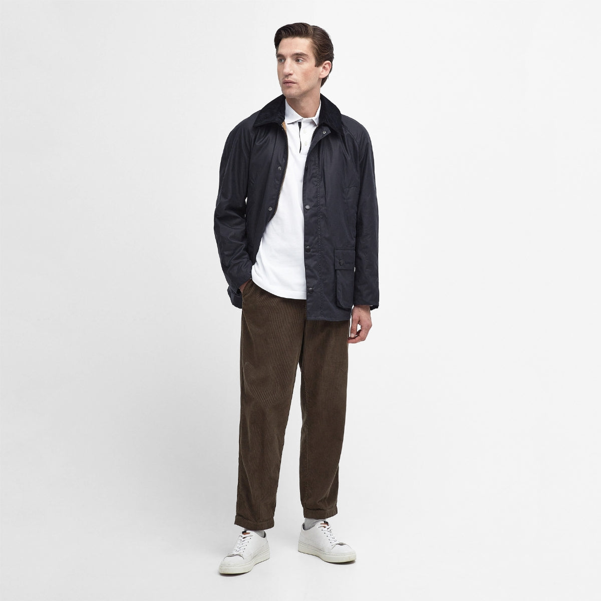 Barbour Ashby Men's Waxed Jacket | Navy