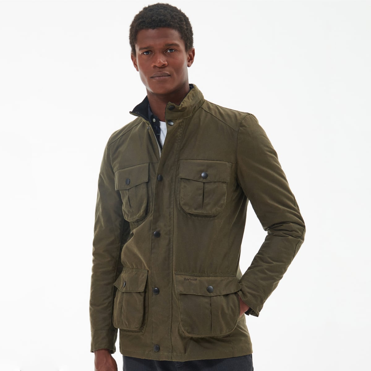 Barbour Corbridge Men's Waxed Jacket | Beech (Classic Tartan lining)