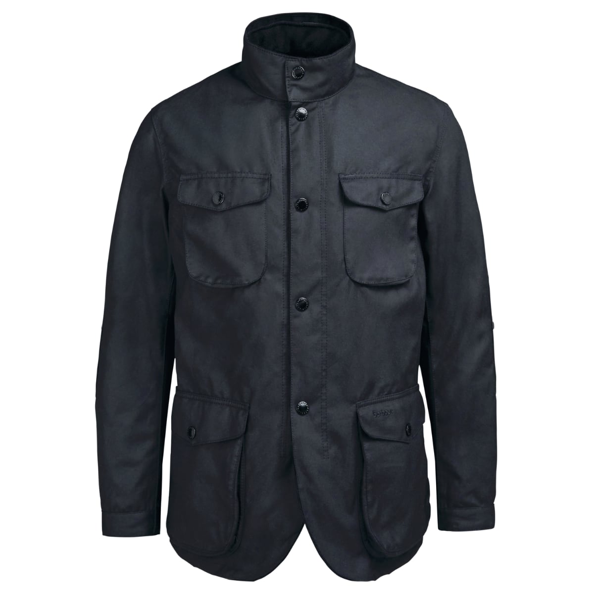 Barbour Ogston Men's Waxed Jacket | Black (Classic Tartan lining)