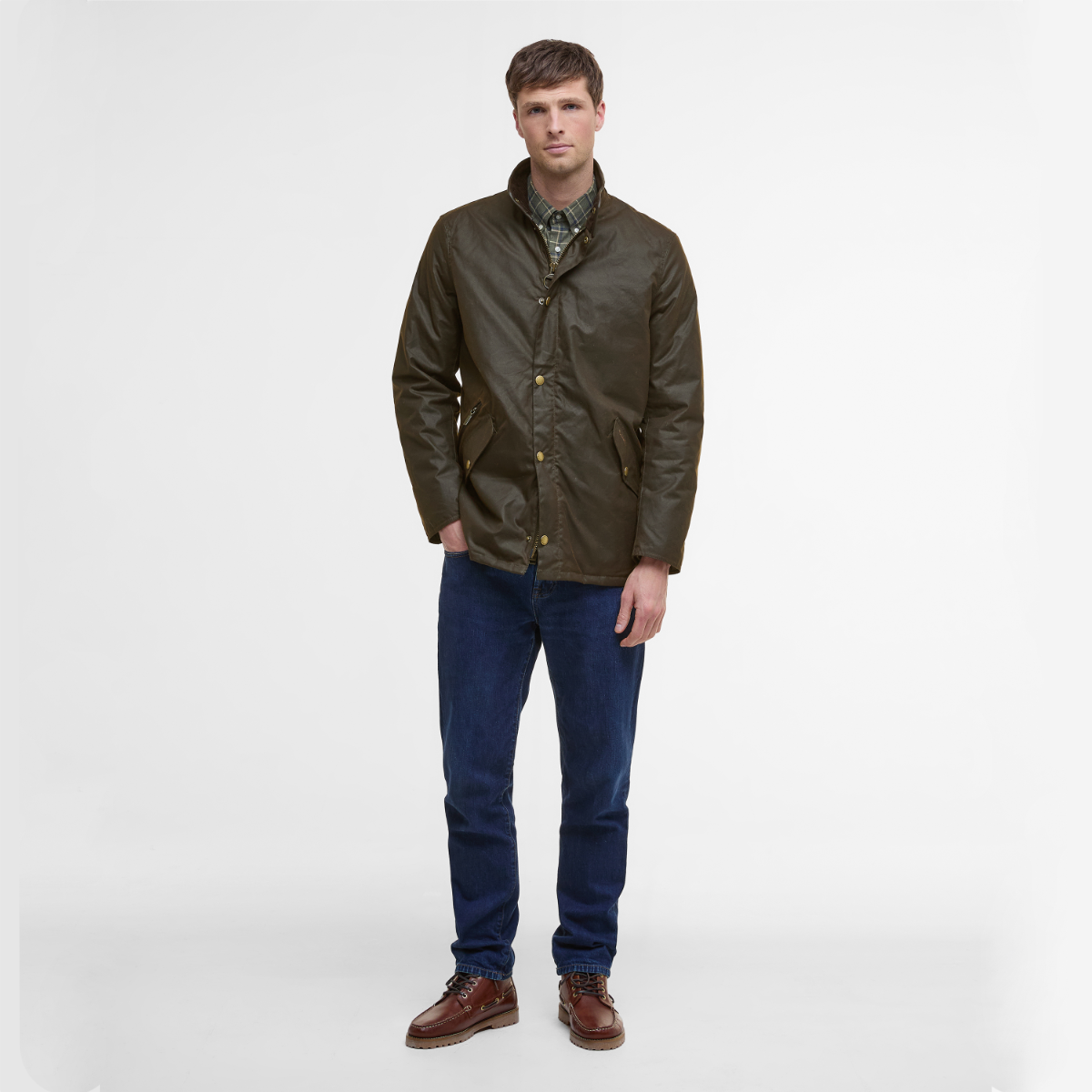 Model wearing Prestbury jacket alternate version