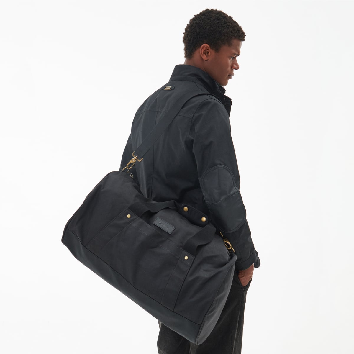 Barbour Explorer Wax Duffel Bag – Black Allweathers UK