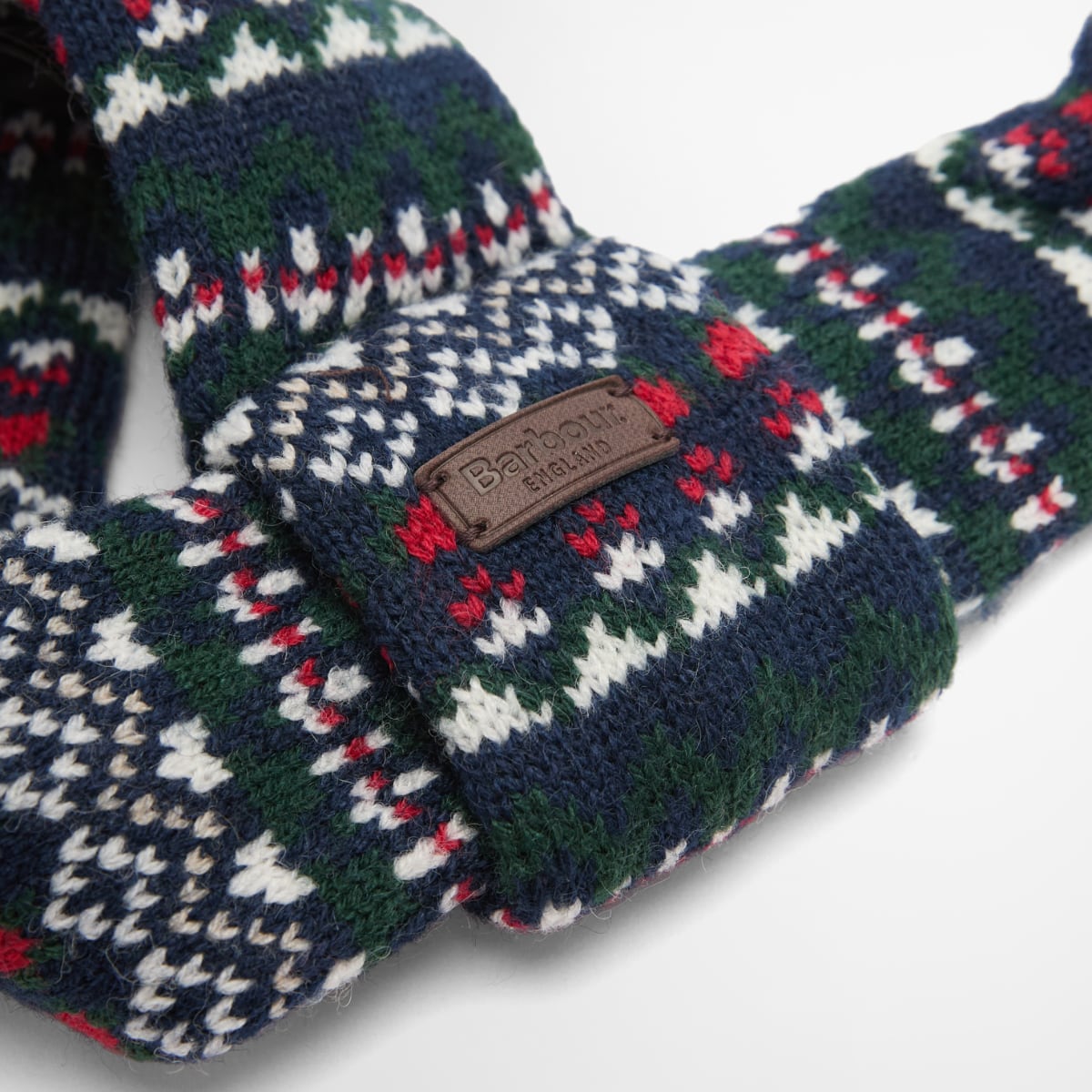 Barbour Marlow Fair Isle Dog Scarf | Navy Festive