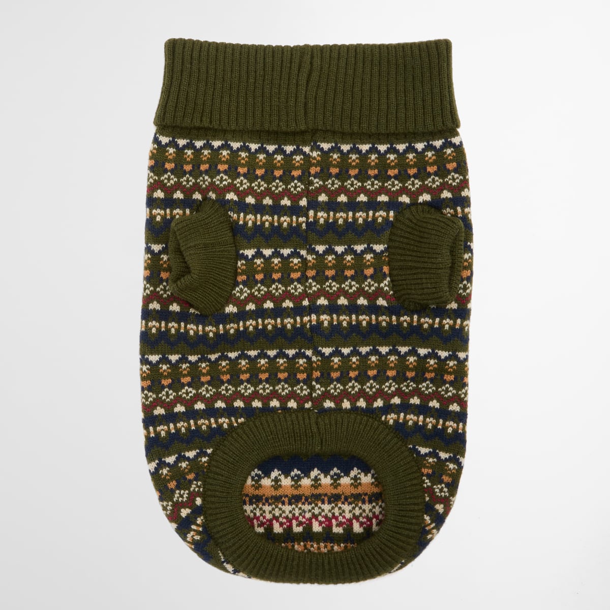 Barbour Marlow Fair Isle Dog Jumper | Olive