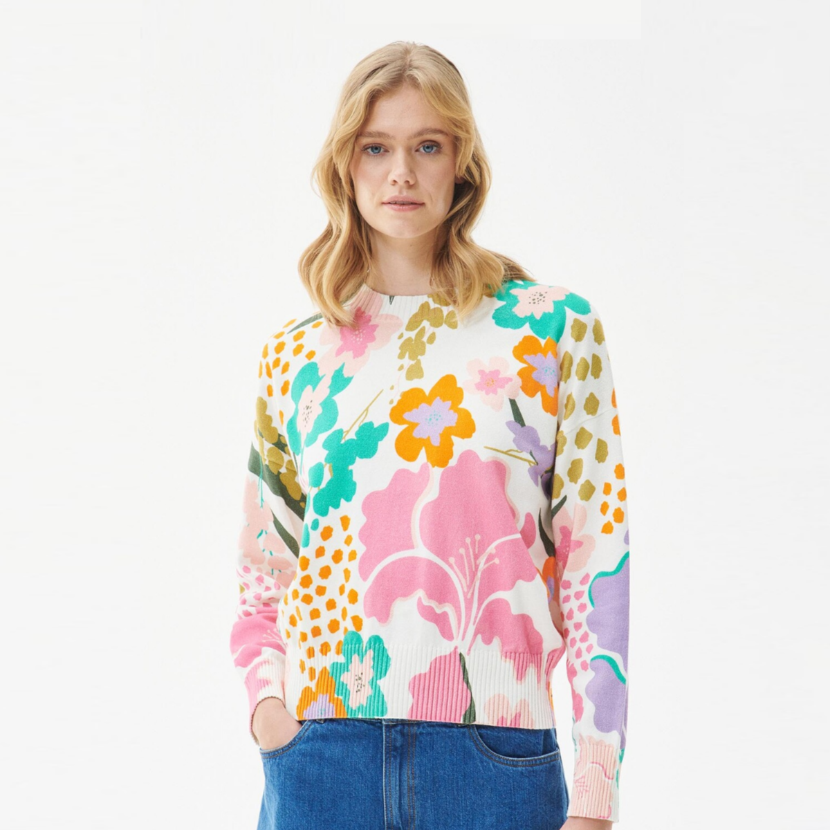 Barbour Delphinium Knit Women s Jumper Multi