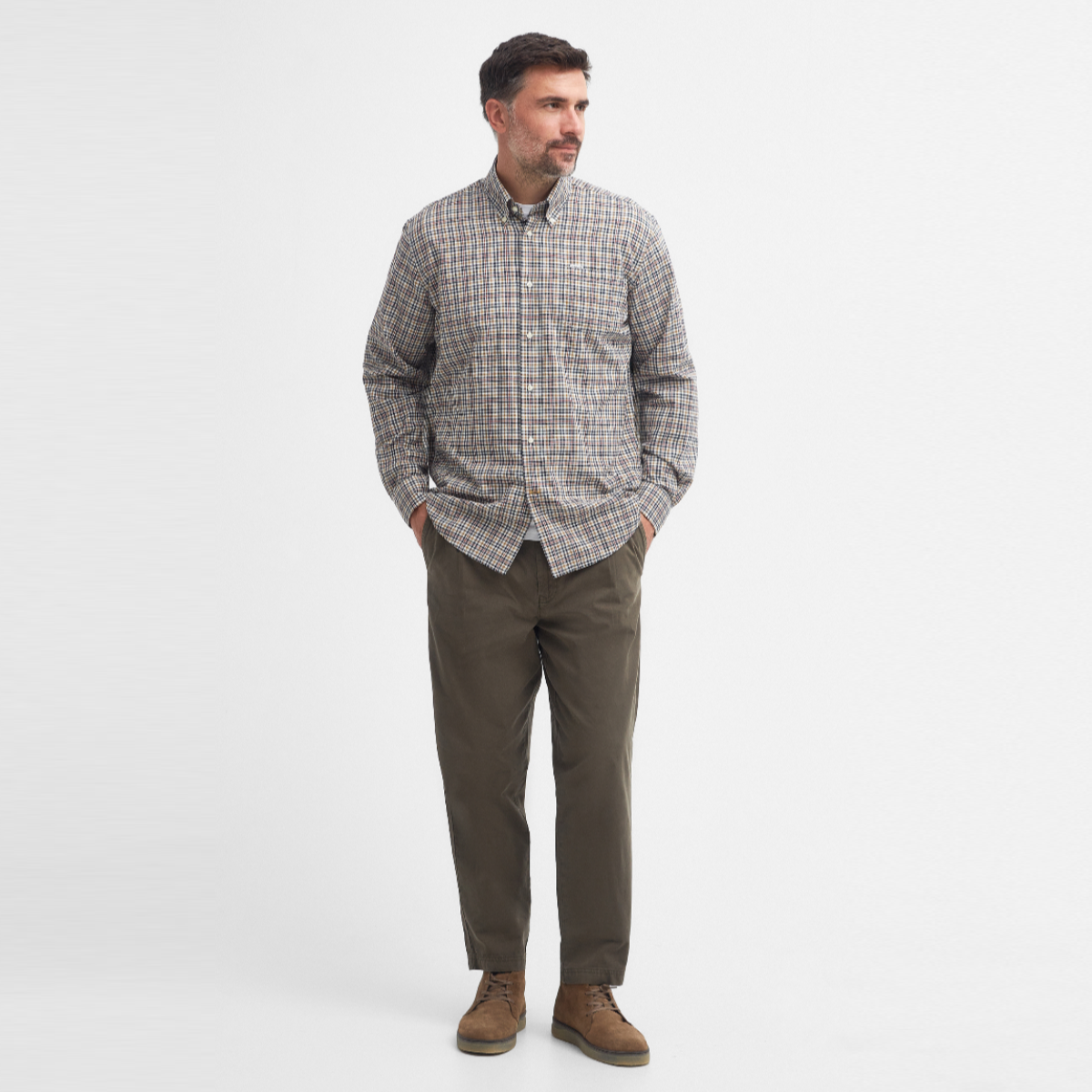 Barbour Durand Regular Fit Men's Shirt | Dark Tan