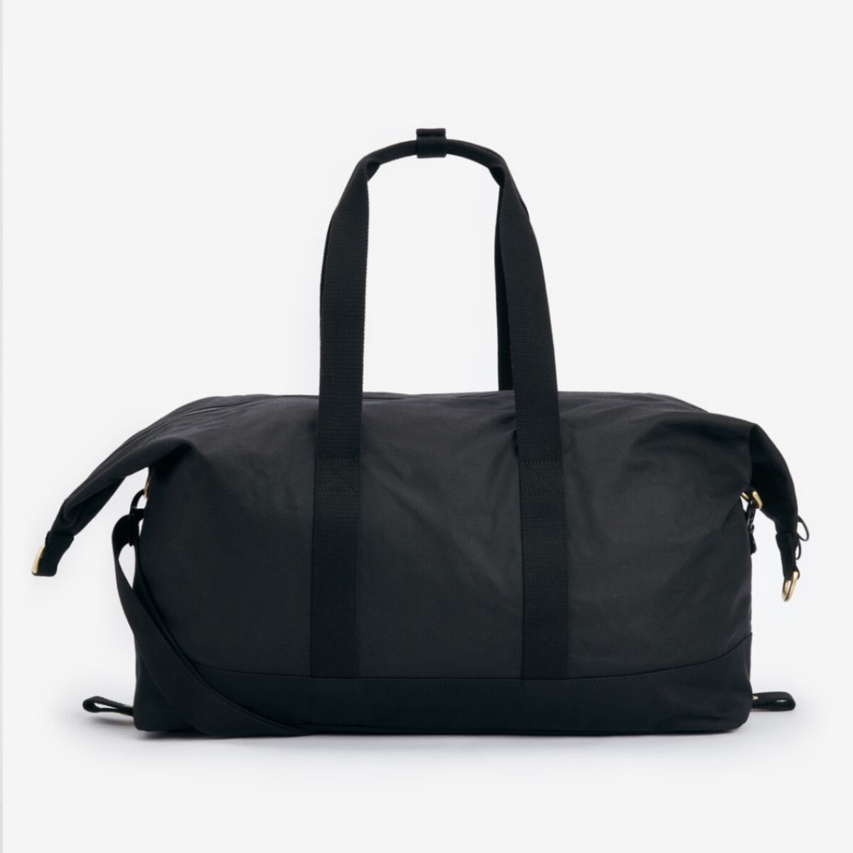 Barbour Field Wax Holdall in black – rear angle with handles