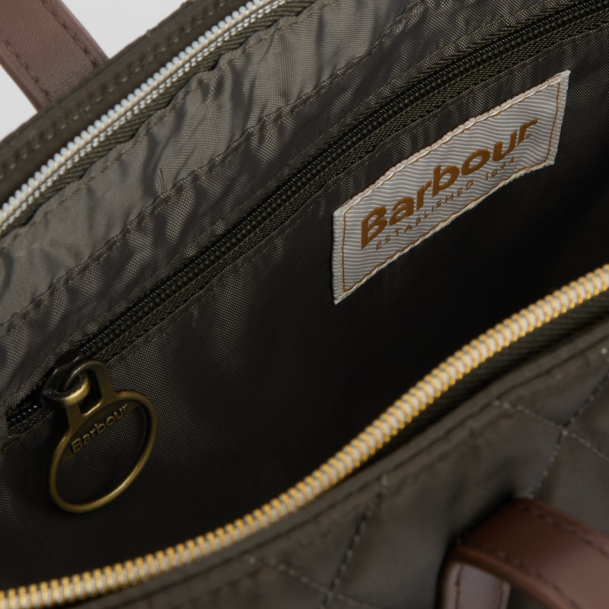 Barbour Quilted Tote Bag | Olive