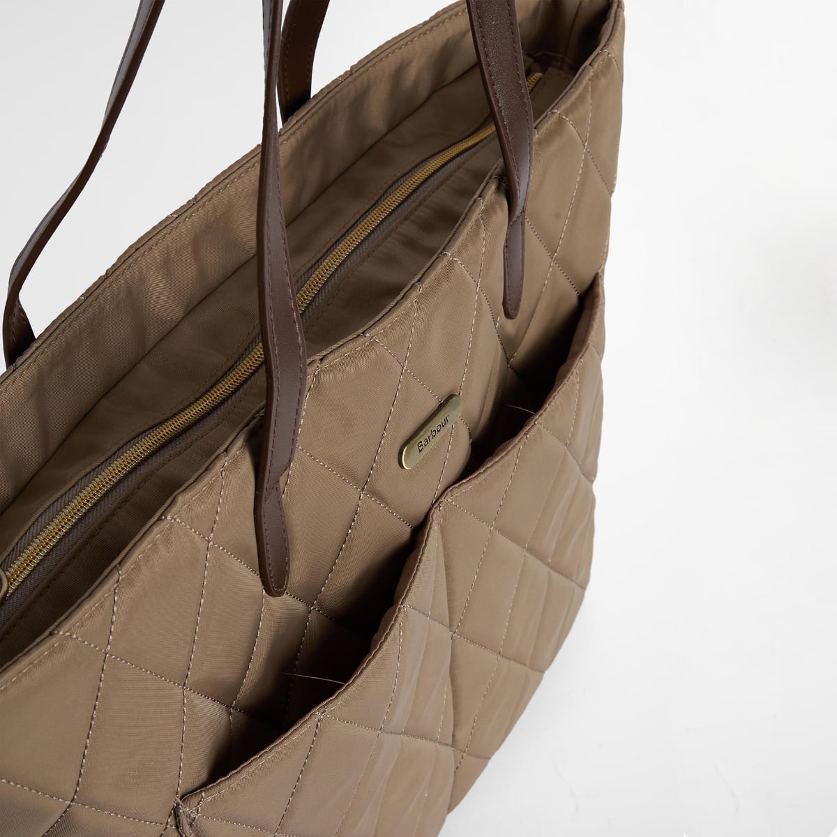 Barbour Quilted Tote Bag | Sand