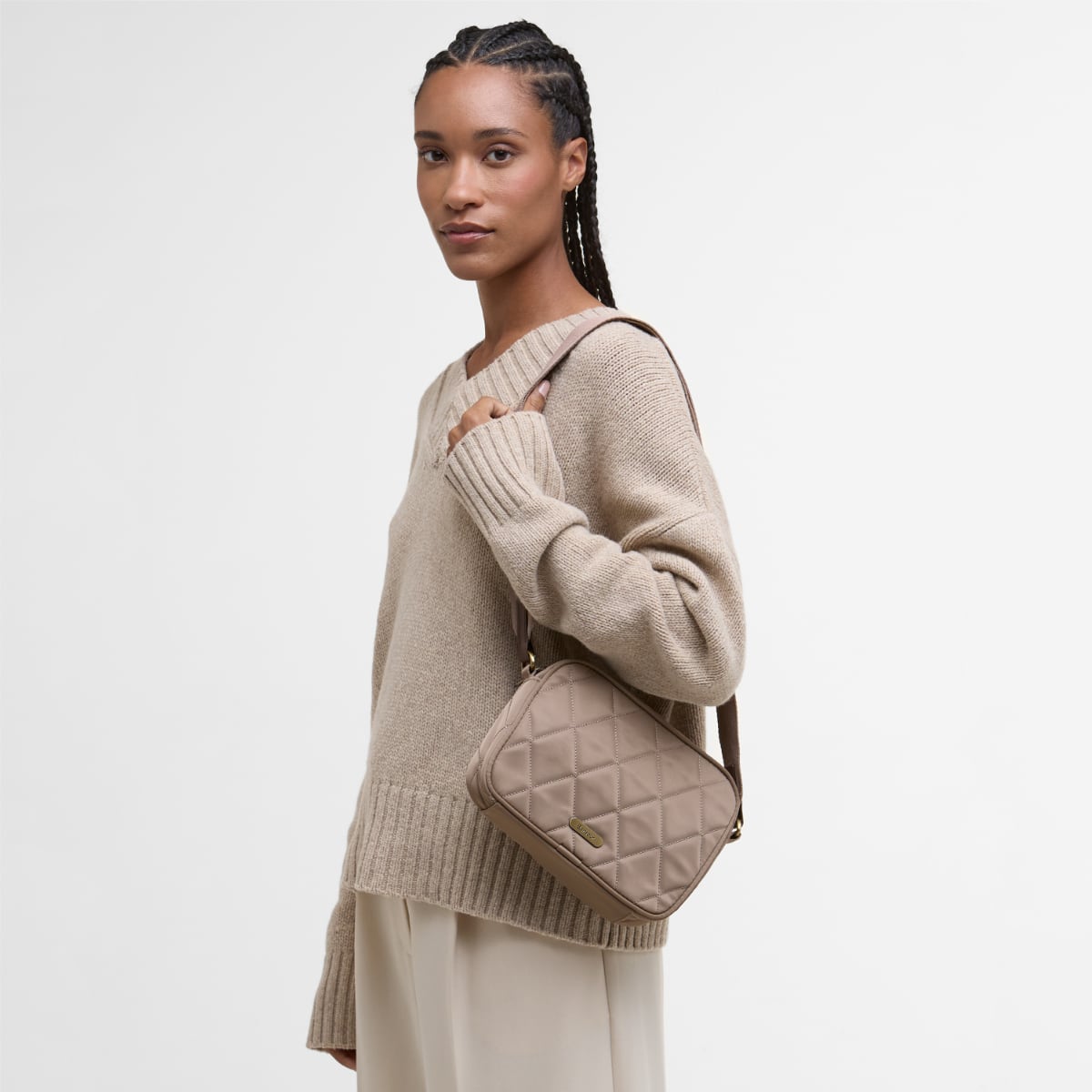 Barbour Quilted Crossbody Bag | New Sand