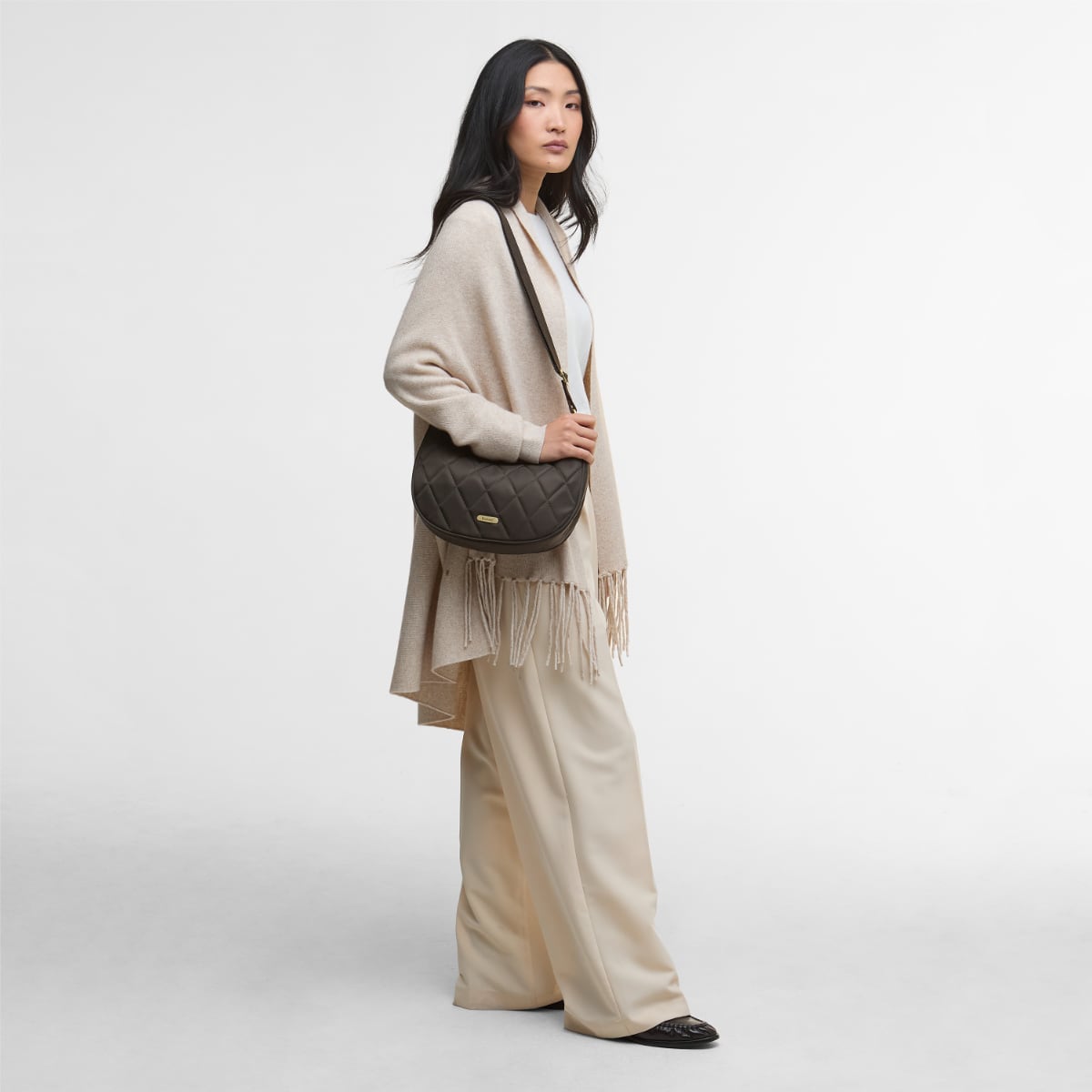 Barbour Quilted Sling Shoulder Bag | Olive
