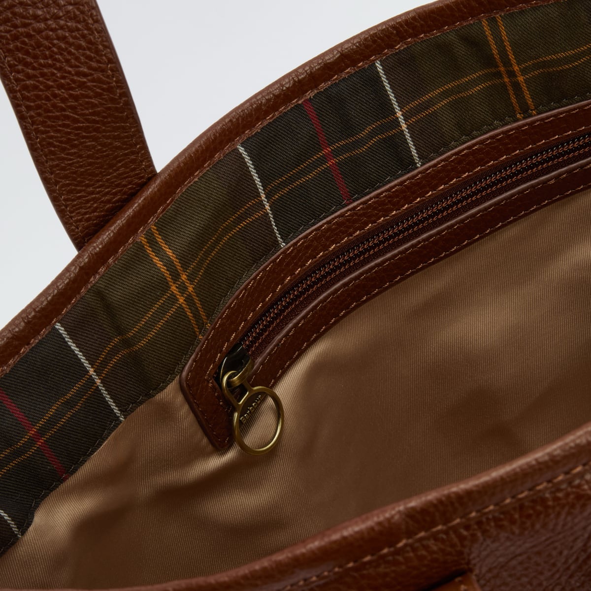 Barbour Alder Leather Tote Bag | Brown