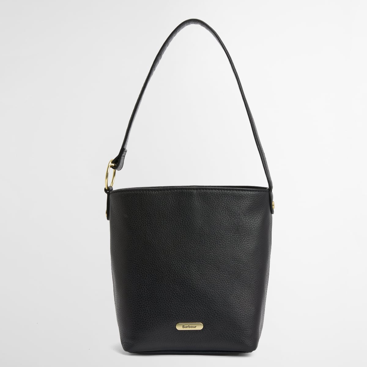 Barbour Cedar Leather Bucket Bag | Black