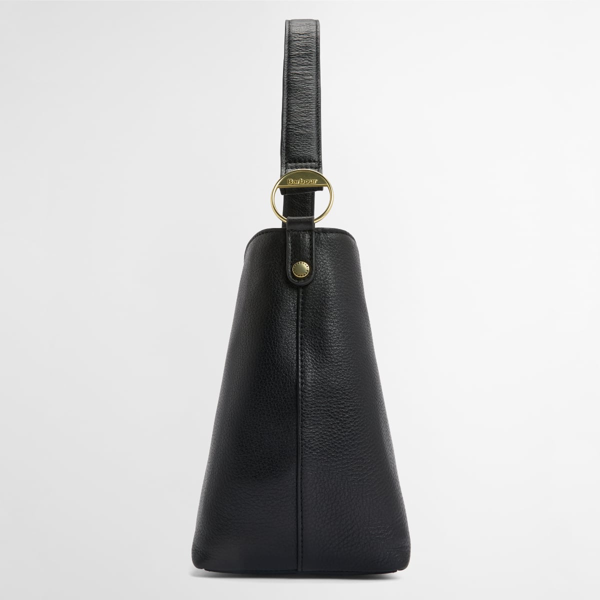 Barbour Cedar Leather Bucket Bag | Black