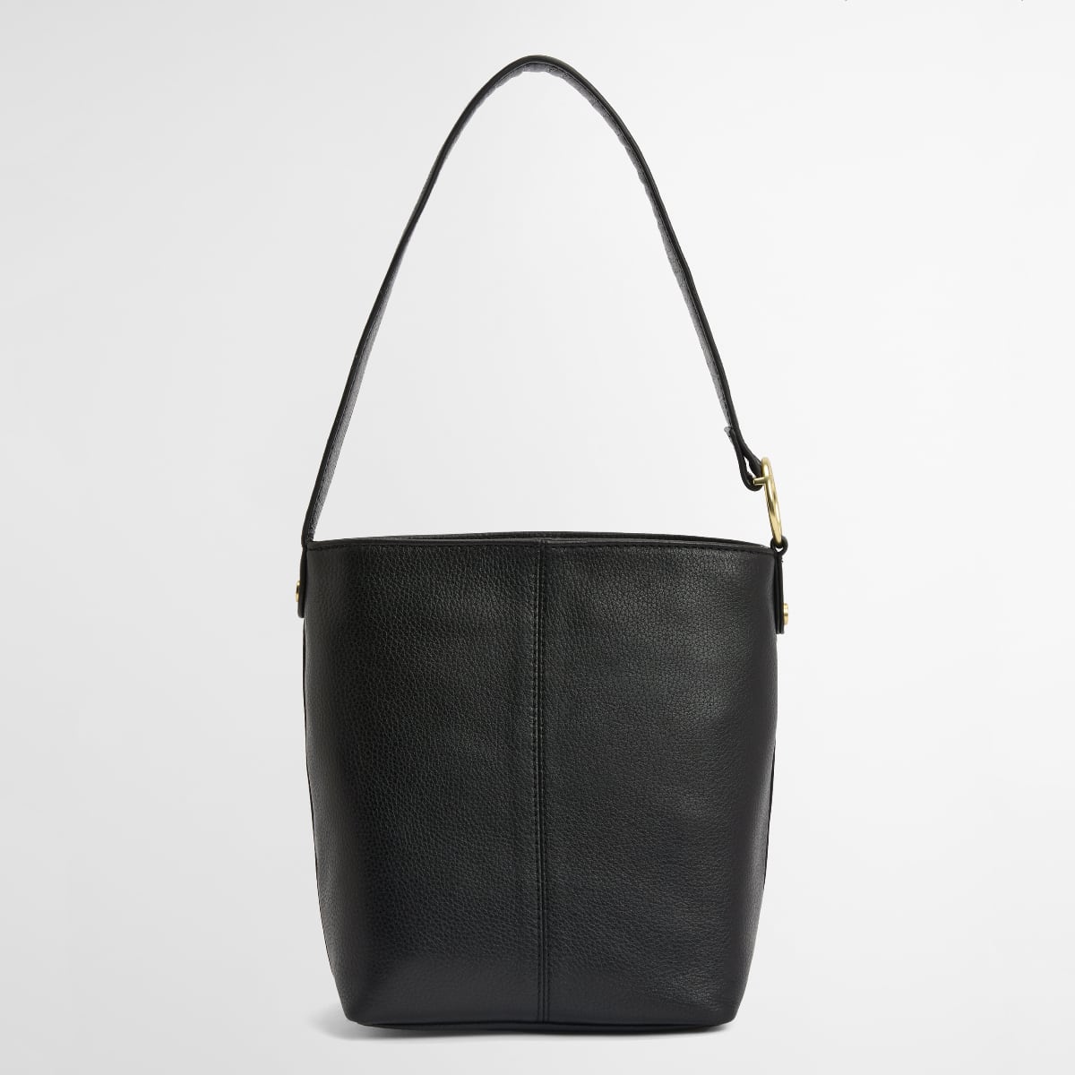 Barbour Cedar Leather Bucket Bag | Black