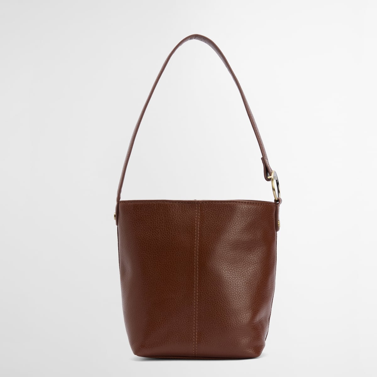 Barbour Cedar Leather Bucket Bag | Brown