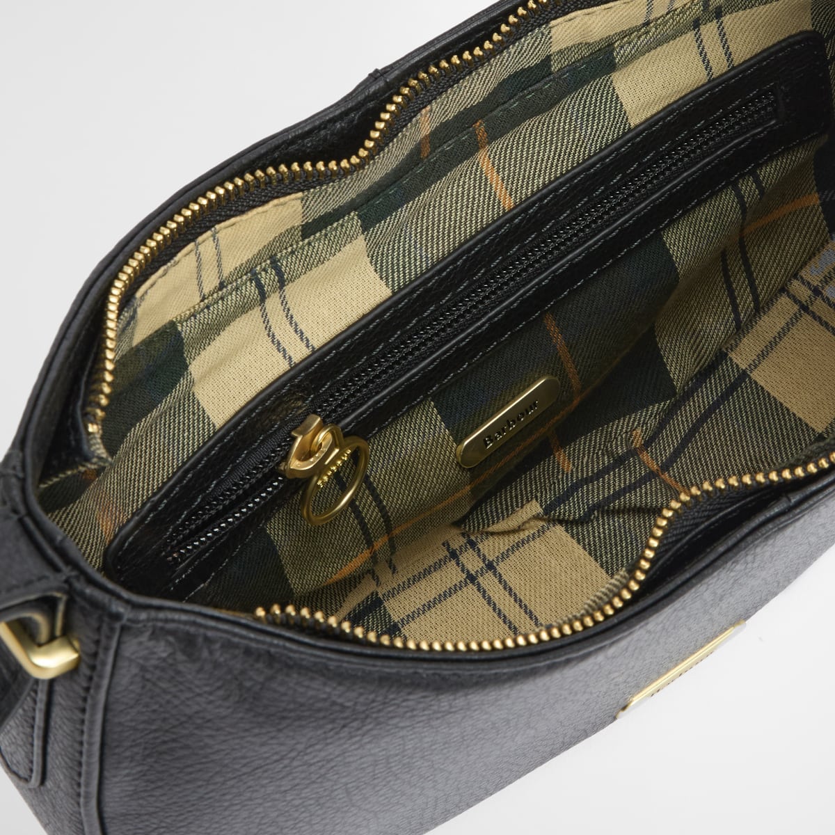 Barbour Sorrel Leather Sling Shoulder Bag | Black