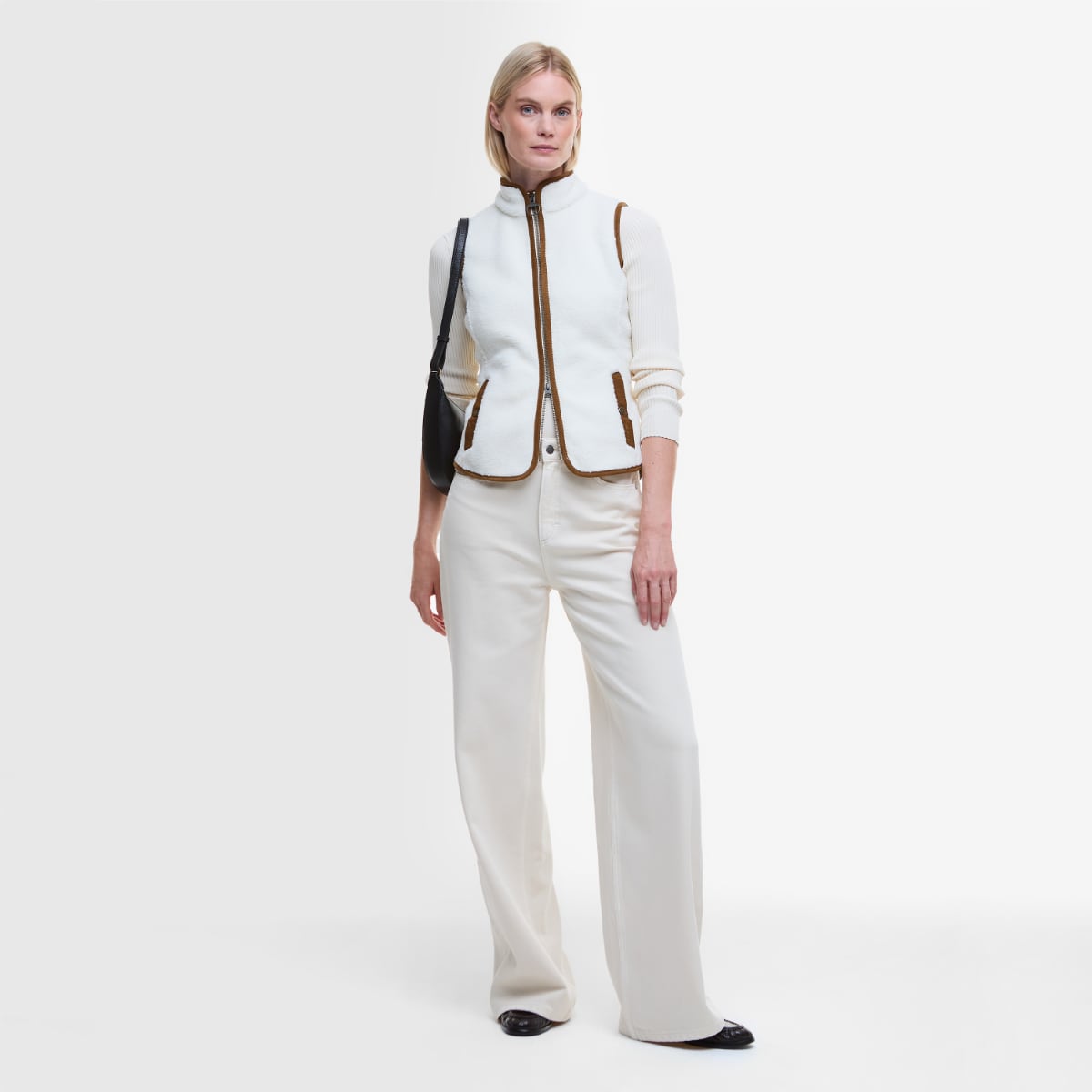 Barbour Burford Fleece Women's Gilet | Winter Pearl