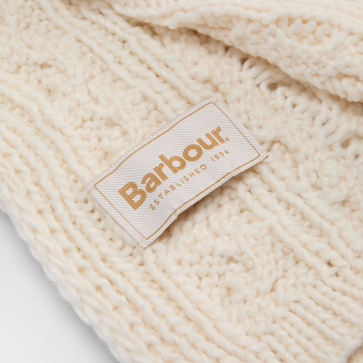 Barbour Penshaw Beanie & Scarf Set | Cloud