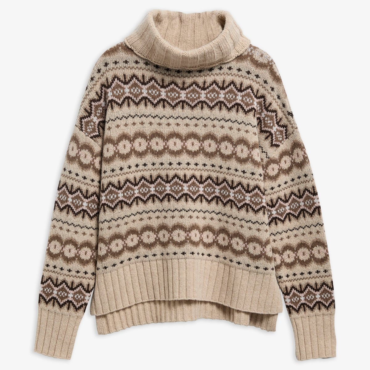 Barbour Helen Fair isle Roll-Neck Jumper | Birch Multi