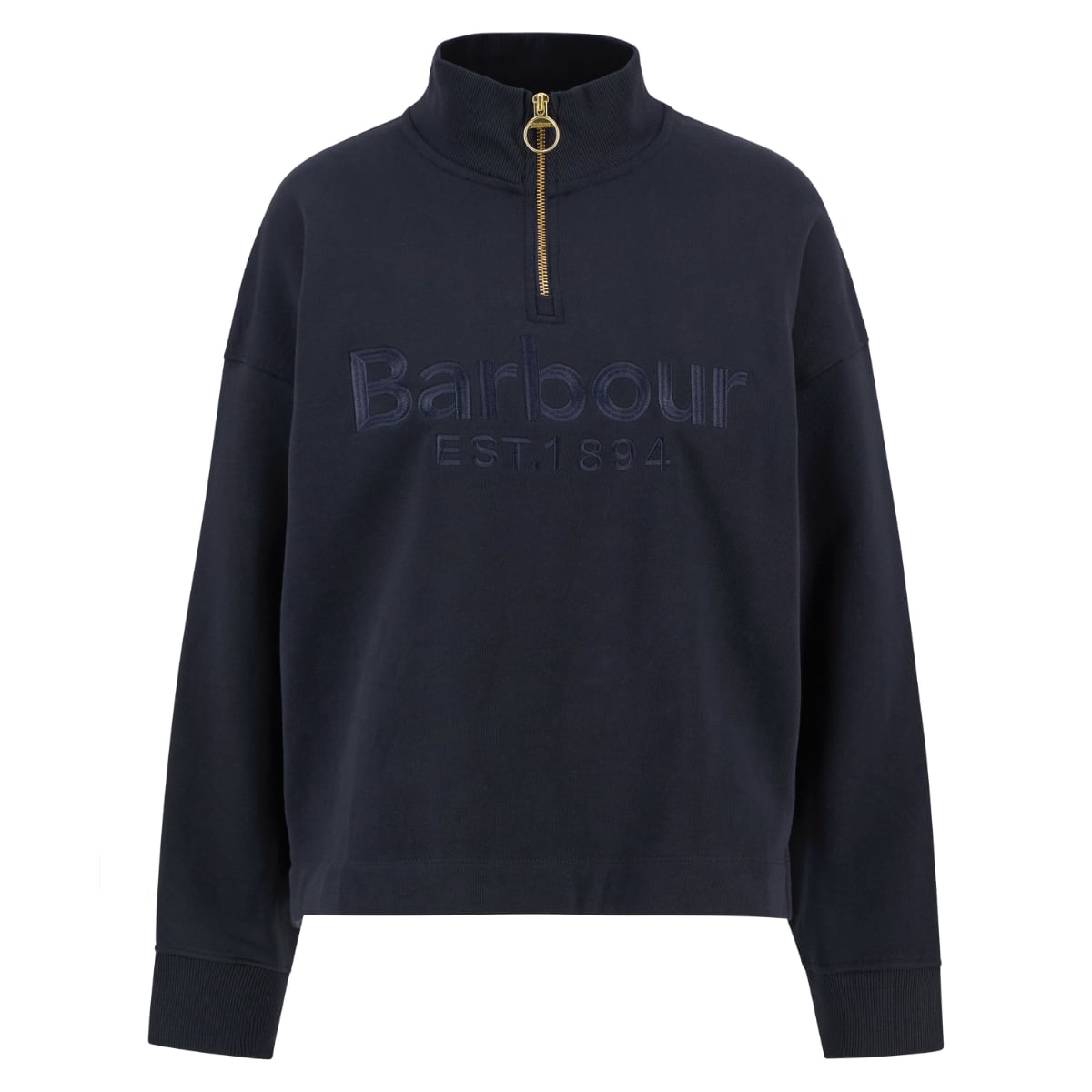 Barbour Sara Half Zip Women's Sweatshirt | Dark Navy