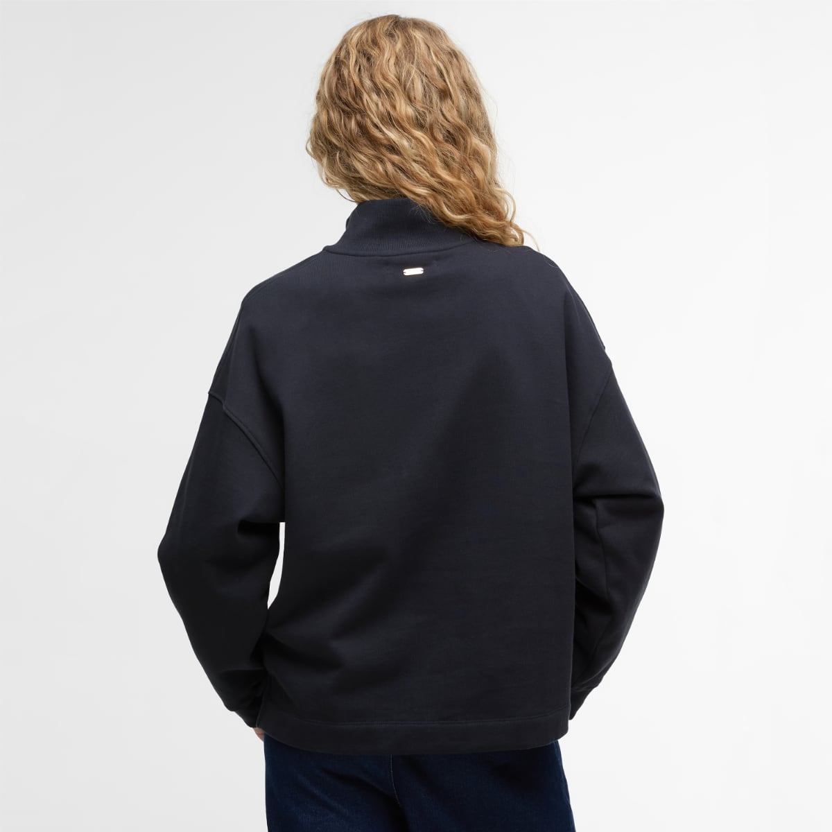 Barbour Sara Half Zip Women's Sweatshirt | Dark Navy