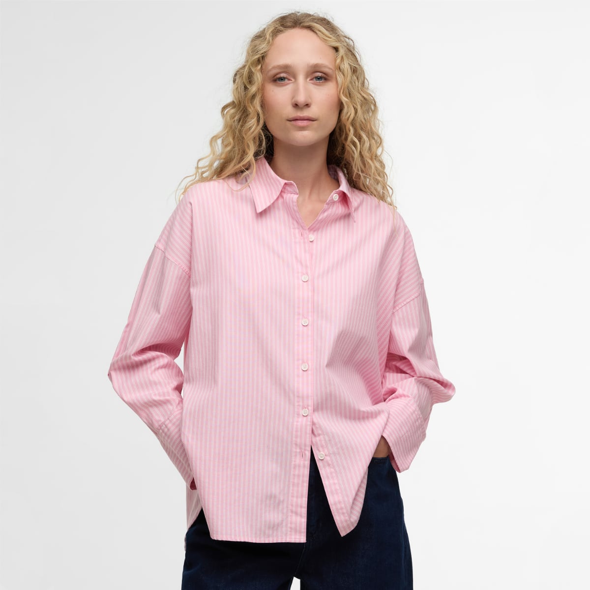 Barbour Rosie Women's Long-Sleeved Shirt | Cherry Blossom Stripe