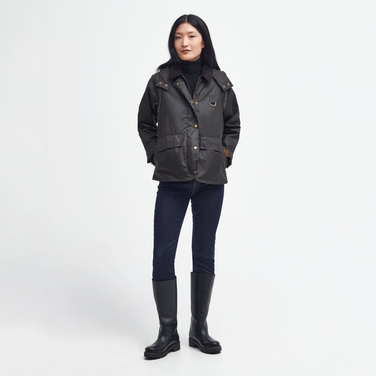 Barbour Avon Women's Waxed Jacket | Olive