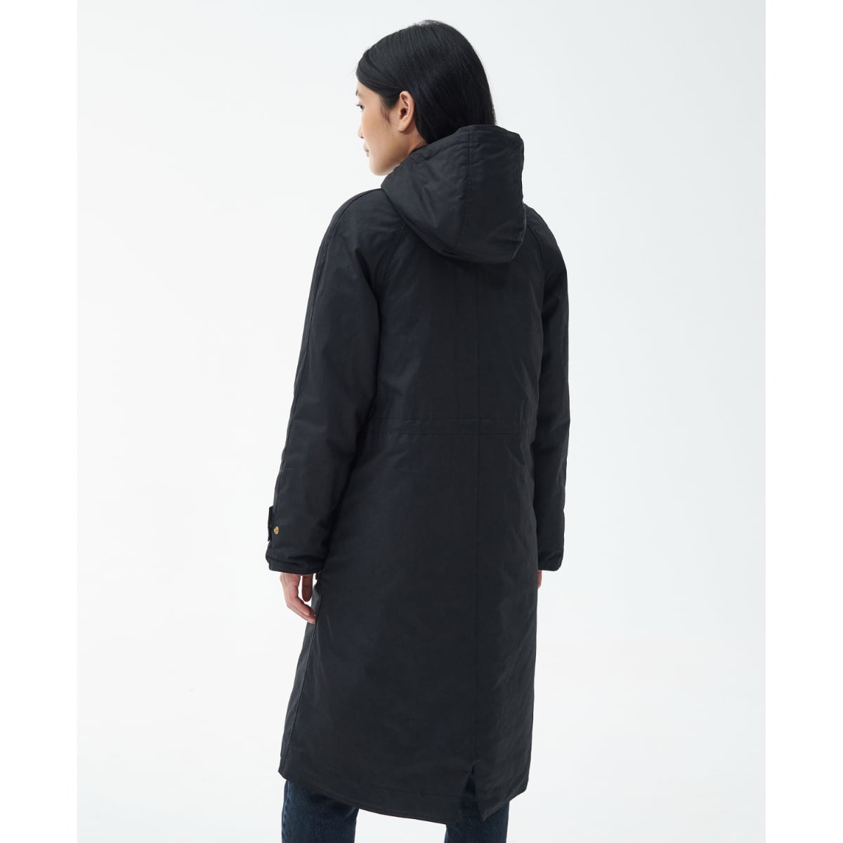 Barbour LONG Cannich Women's Waxed Jacket | Black