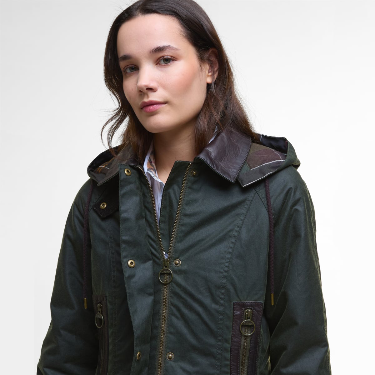 Barbour Ivy Women's Waxed Parka | Fern