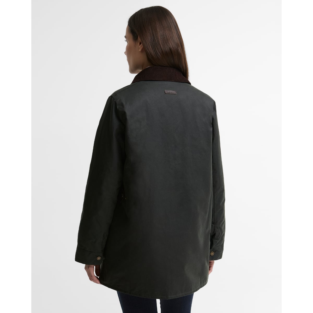 Barbour Modern Border Women's Waxed Jacket | Sage