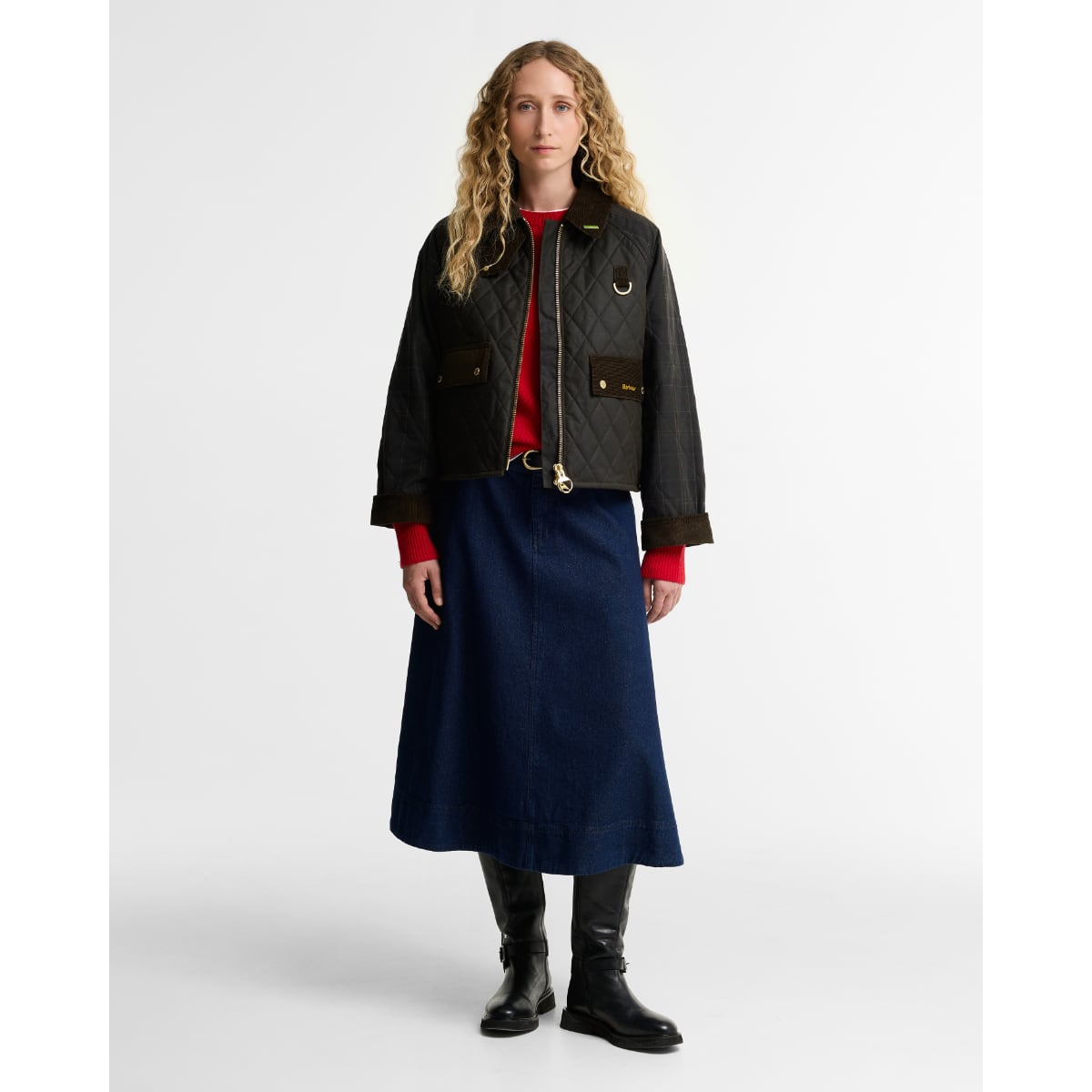 Barbour Tartan Reimagined Icons Quilted Spey Women's Waxed | Olive/Classic
