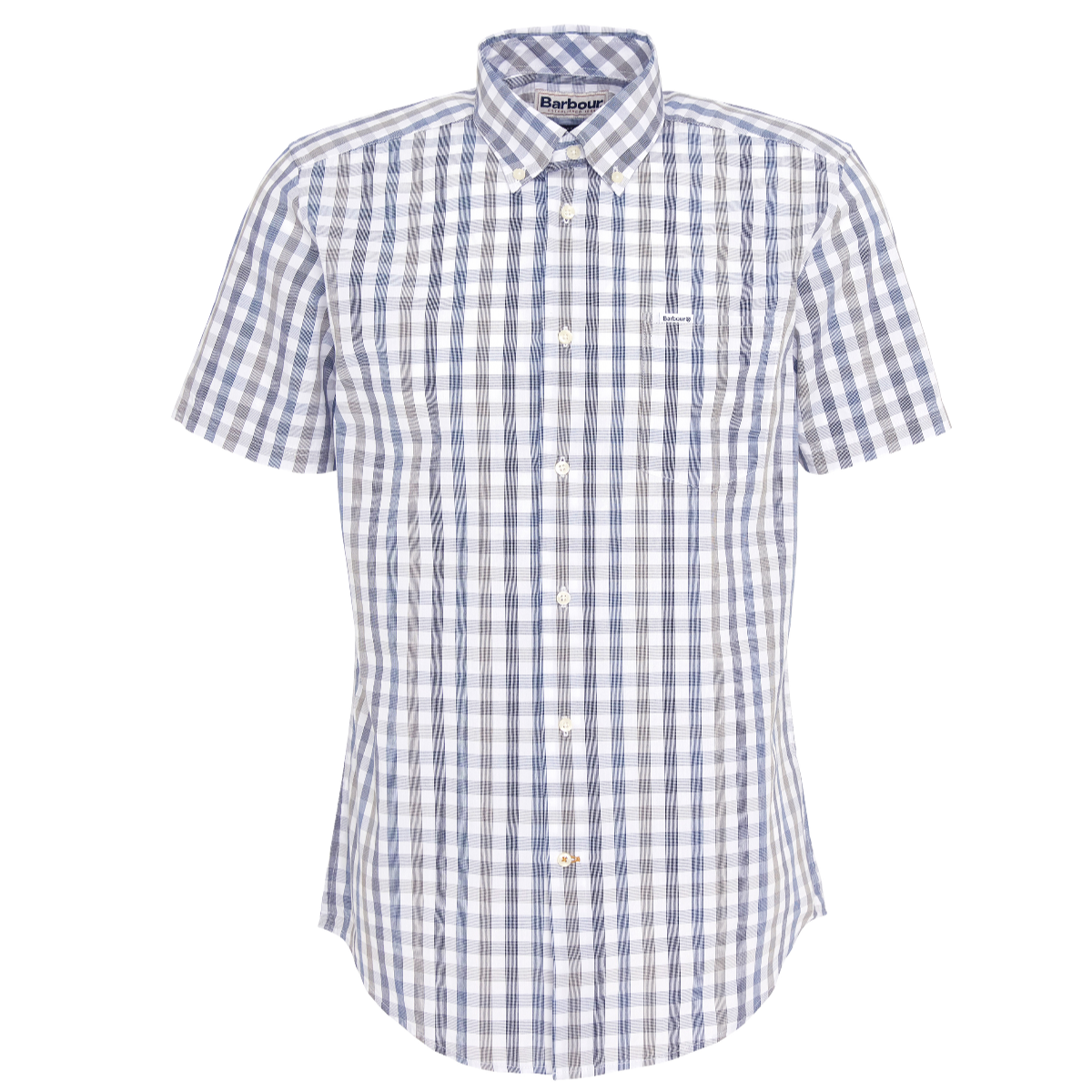 Barbour Longstone Short Sleeved Tailored Fit Men's Shirt | Olive
