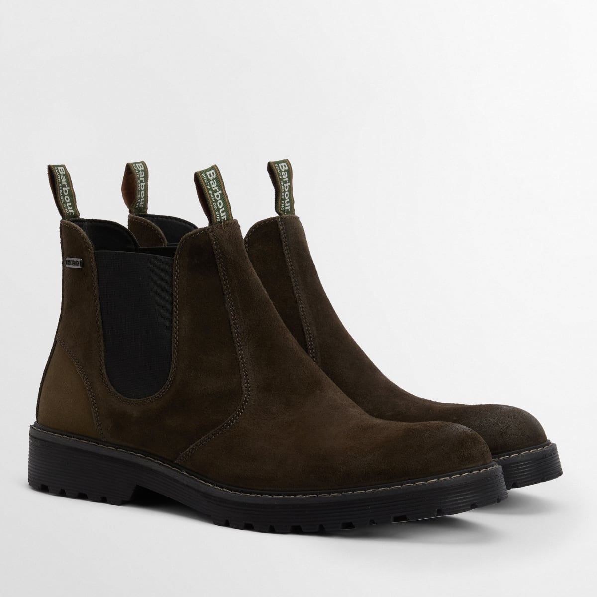 Barbour Patton Men's Chelsea Boots | Oiled Brown Suede