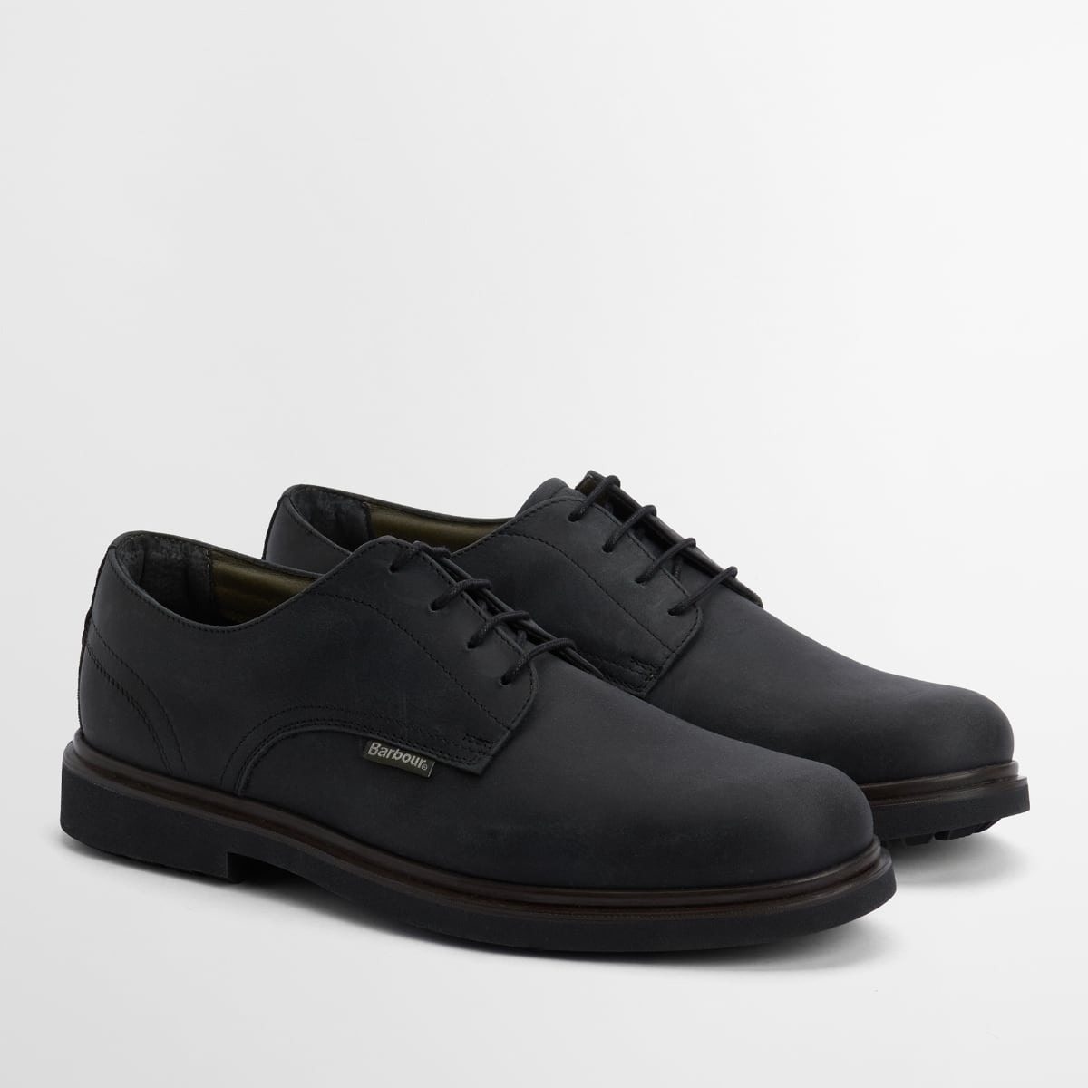 Barbour Carthy Men's Derby Brogue Shoe Black