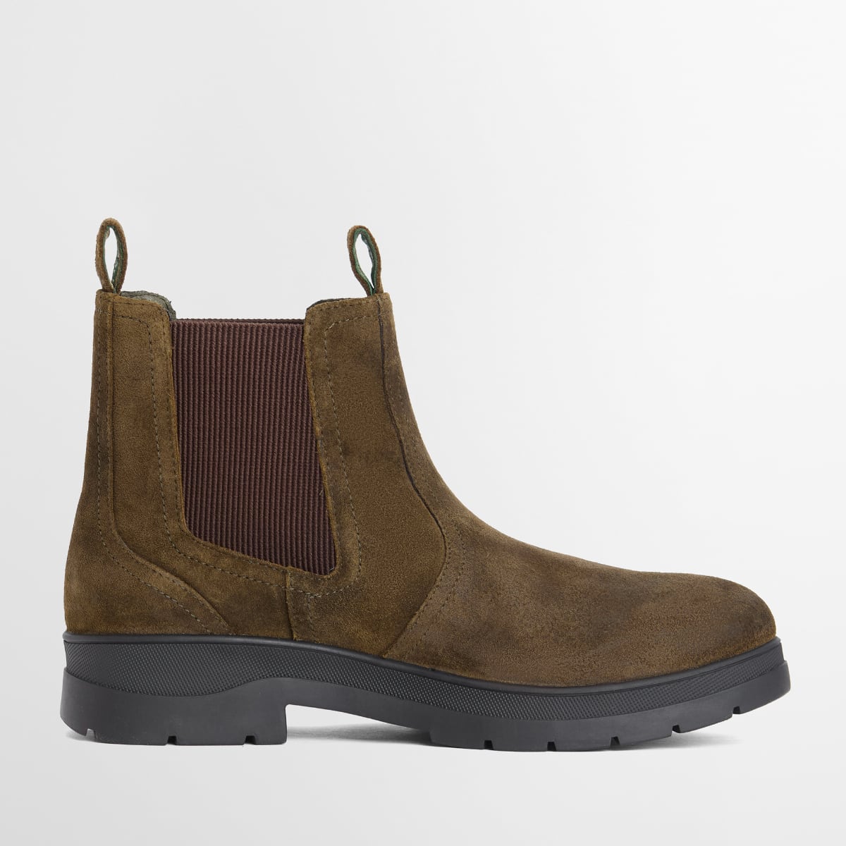 Barbour Turnbull Men's Chelsea Boots | Oiled Olive Suede