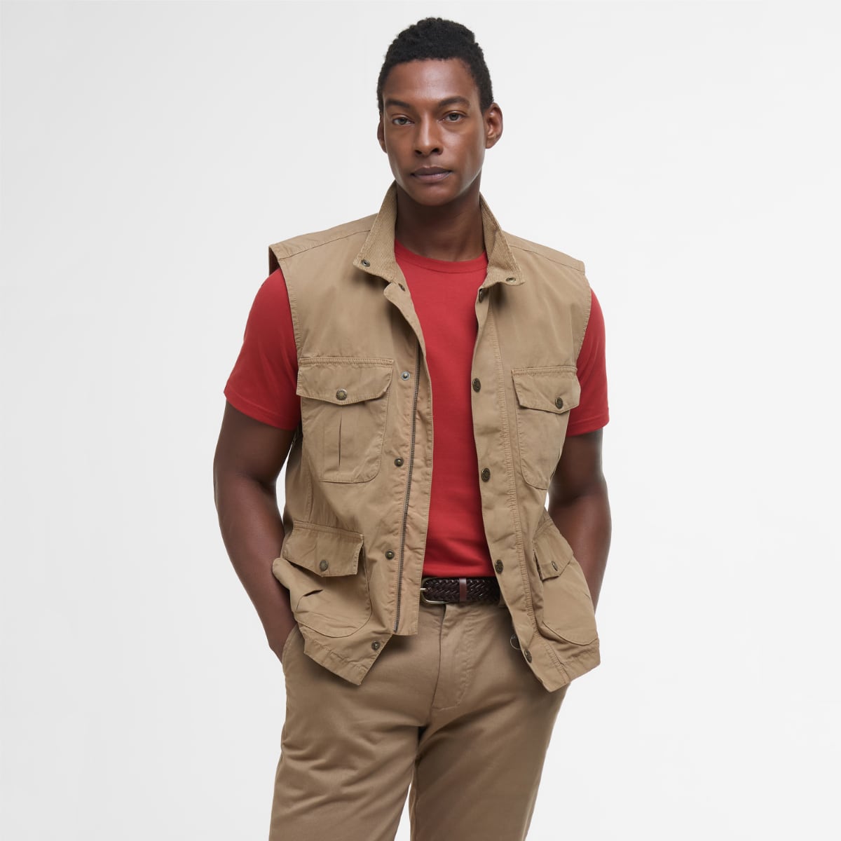 Buy the Barbour Broughton Men's Gilet in Deep Olive