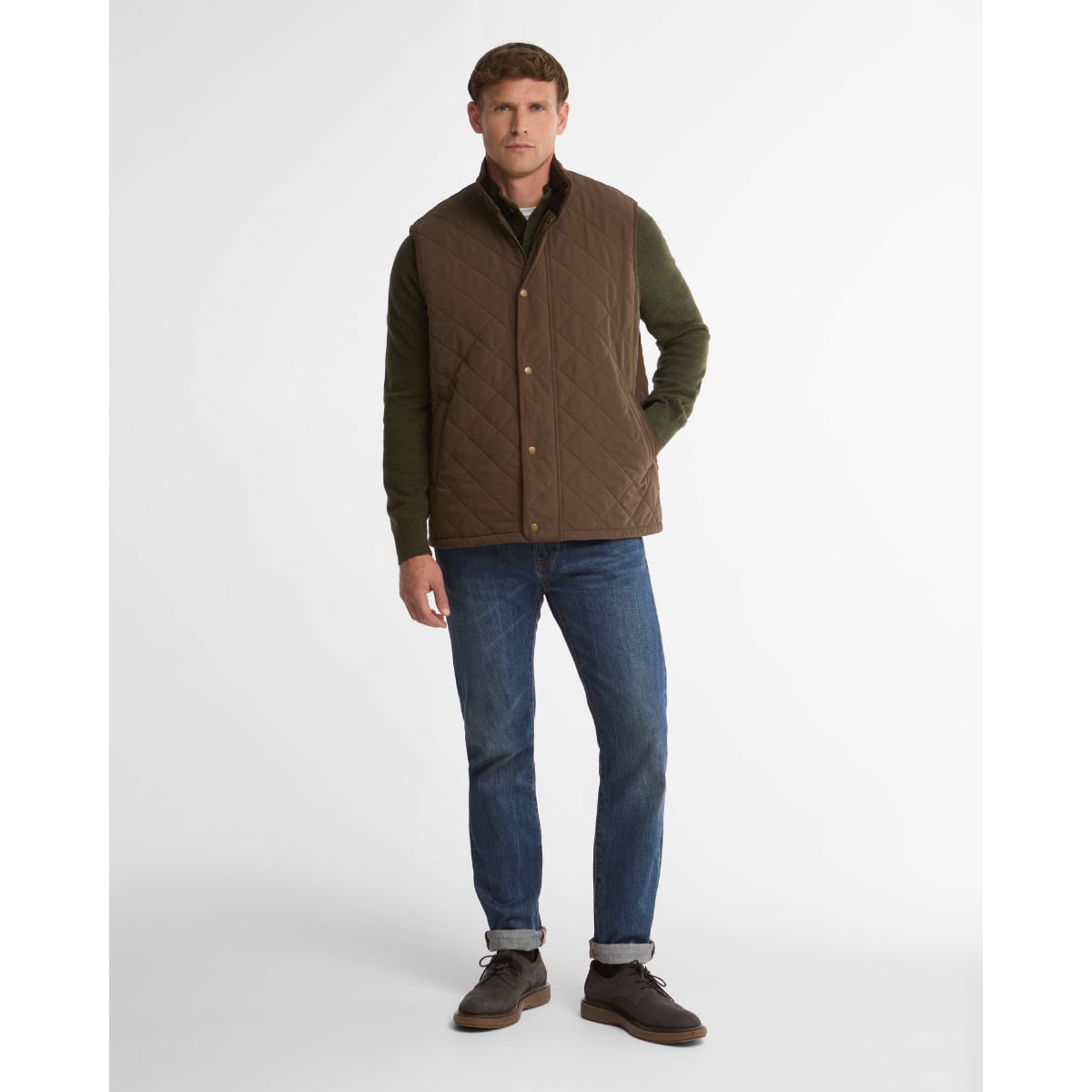 Barbour Rosley Polarquilt Men's Gilet | Dark Olive