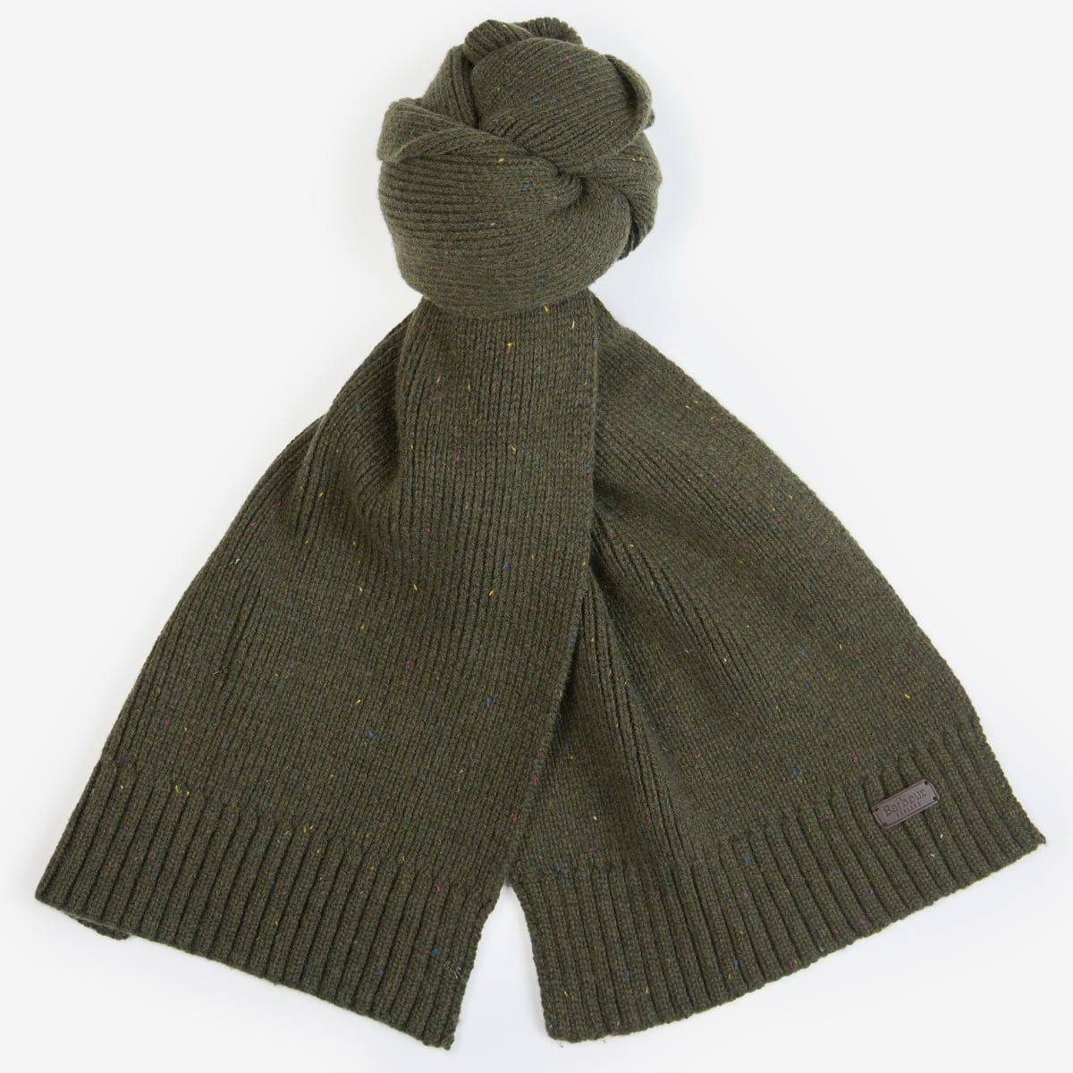 Barbour Carlton Fleck Beanie & Scarf Gift Set | Olive